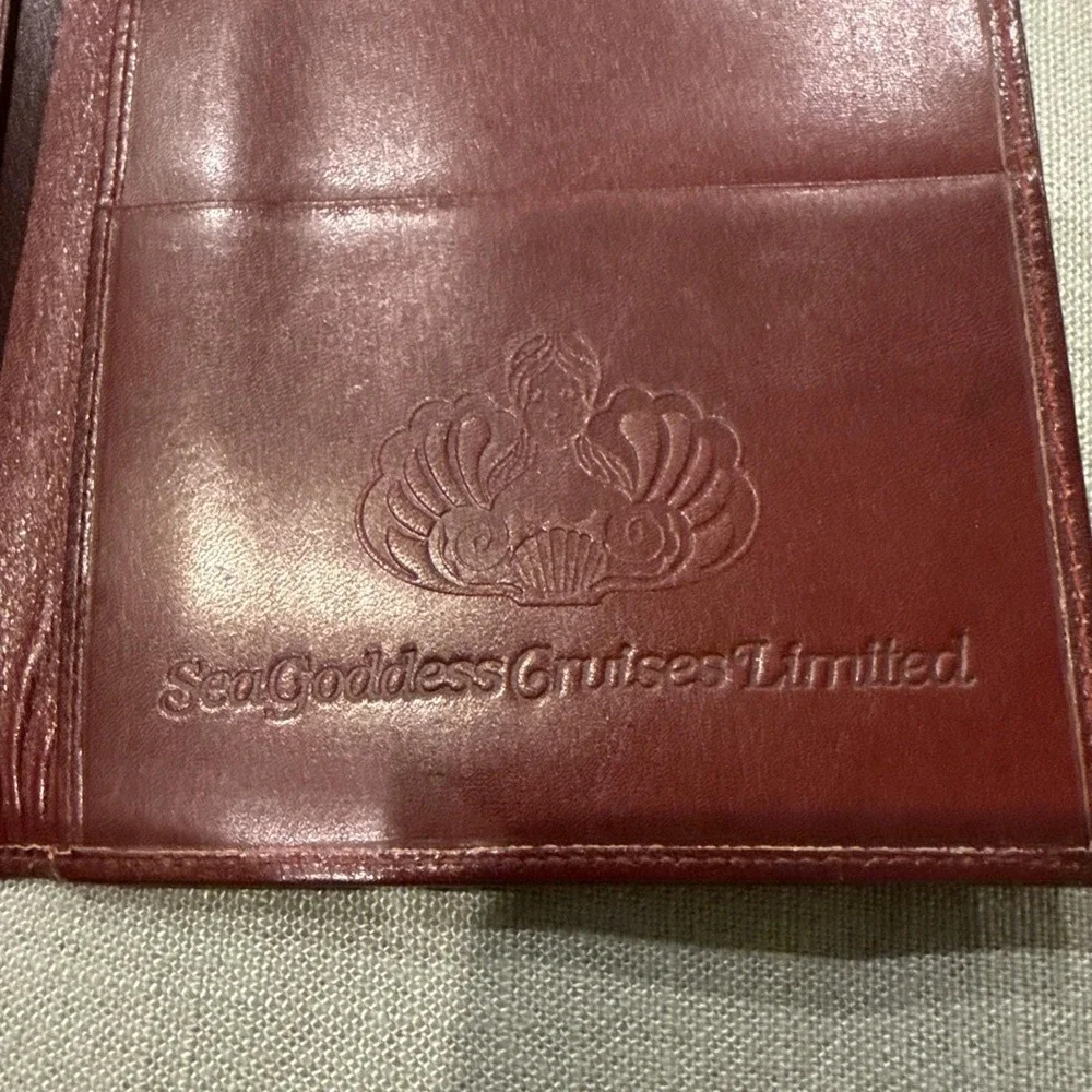 Vintage Sea Goddess Cruises Limited Leather Travel Document Holder